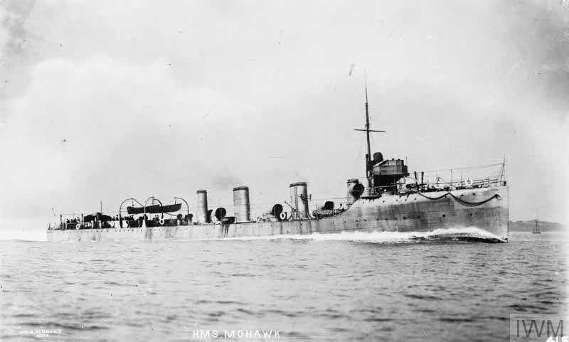 HMS Mohawk from the right 
