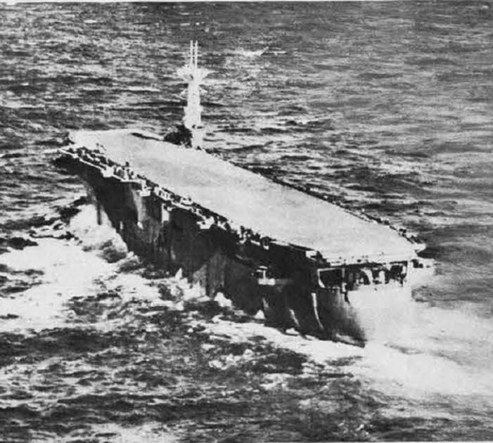 HMS Nairana from behind 