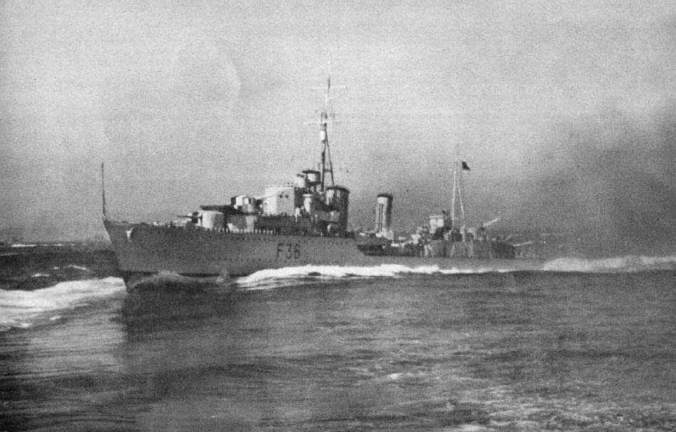 HMS Nubian (F36) from the left 