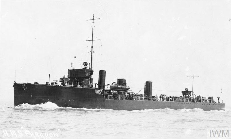 HMS Paragon from the left 