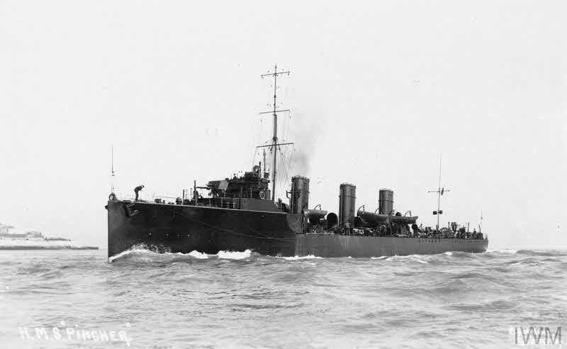 HMS Pincher from the left 