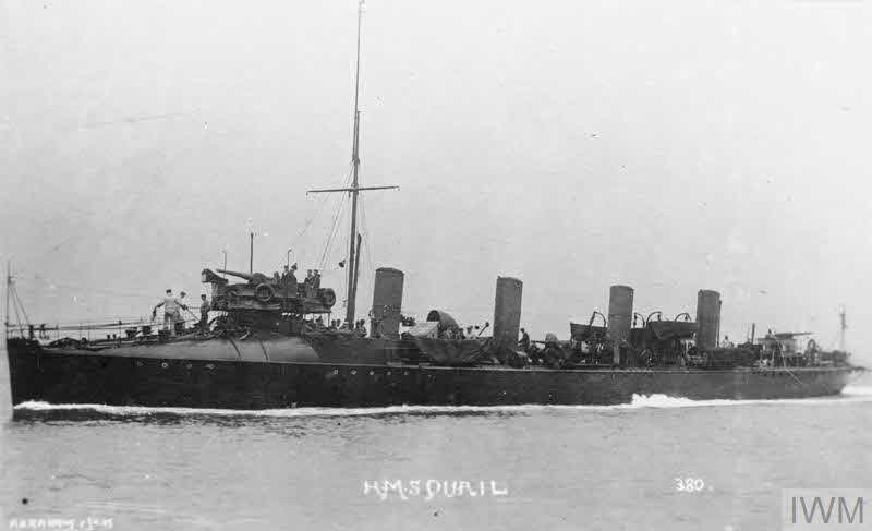 HMS Quail from the left 