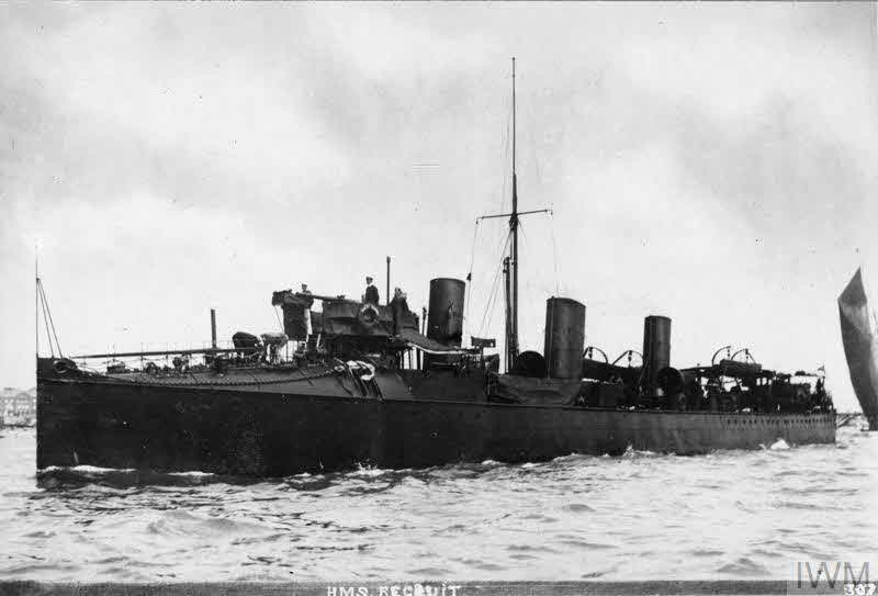 HMS Recruit from the left 