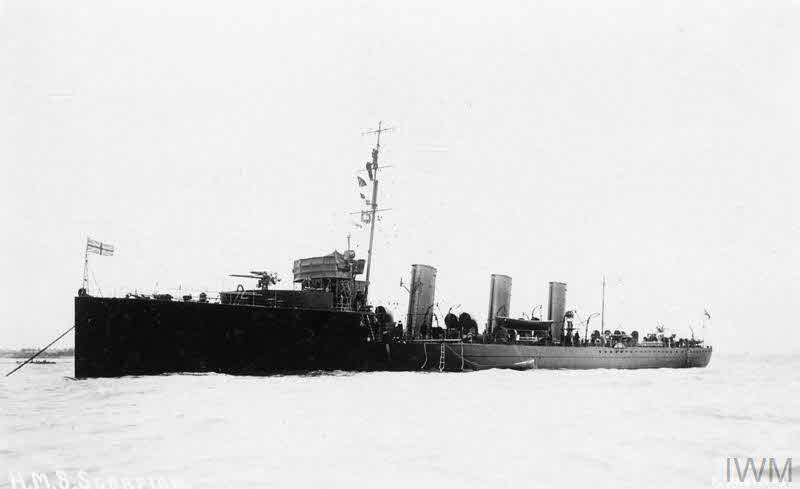 HMS Scorpion from the left 