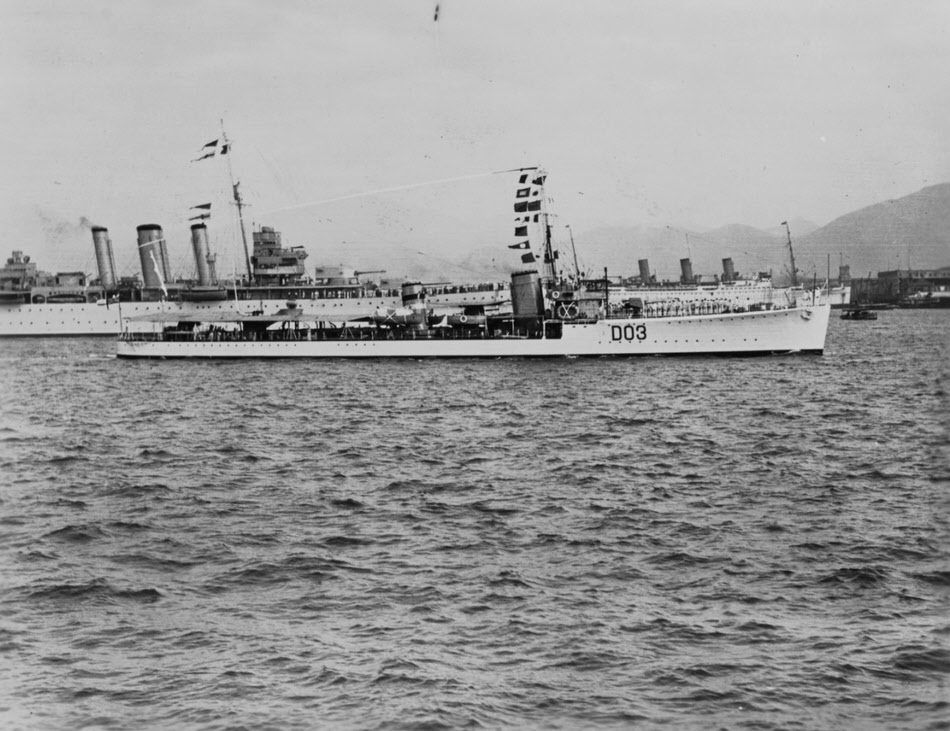 HMS Sepoy leaving Hong Kong, 1931 