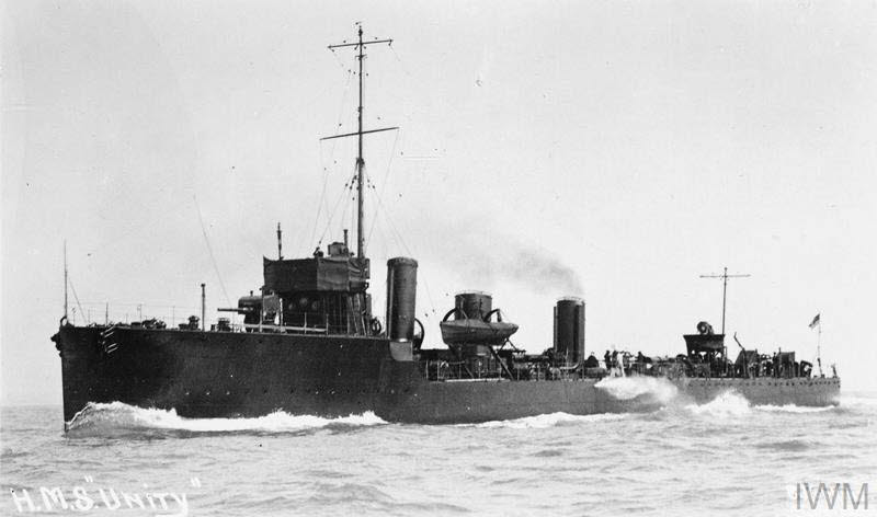 HMS Unity from the left 