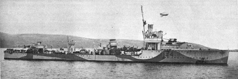 HMS Vansittart as escort 