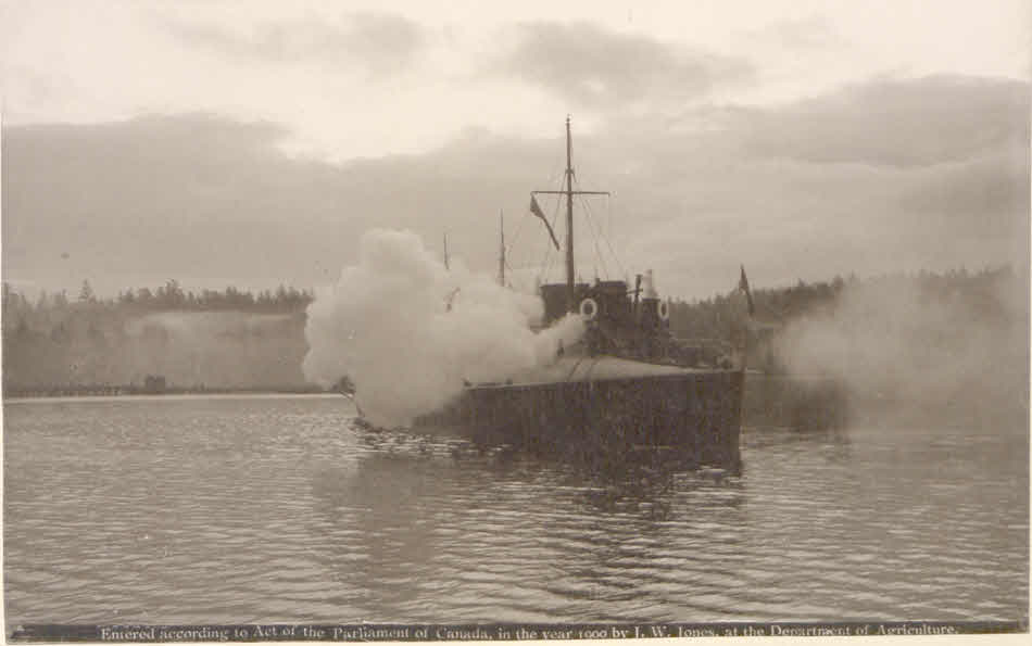 HMS Virago firing in honour of King Edward VII 