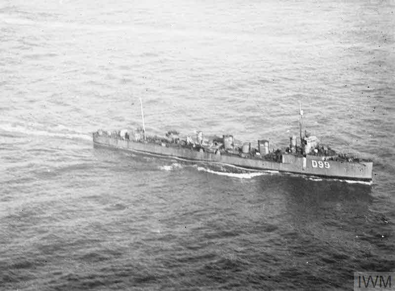 HMS Zubian from the air 