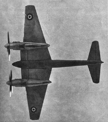 De Havilland Hornet from below 