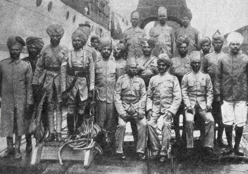 Indian Troops at a Port, c.1914 