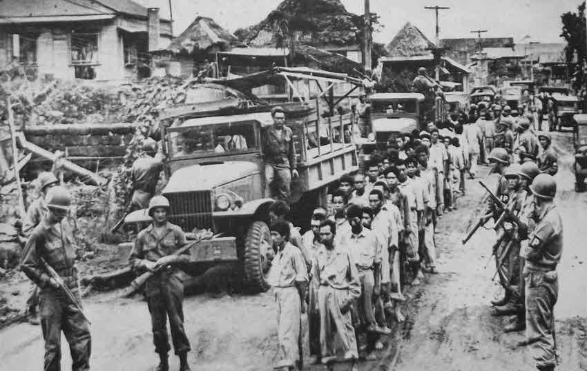 Japanese Prisoners east of Manila, Luzon 