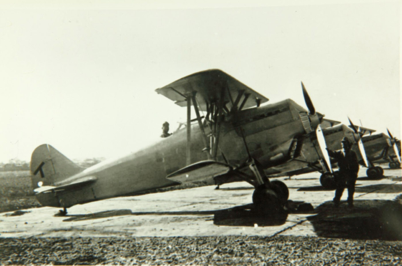 Kawasaki Ki-10 on airfield 