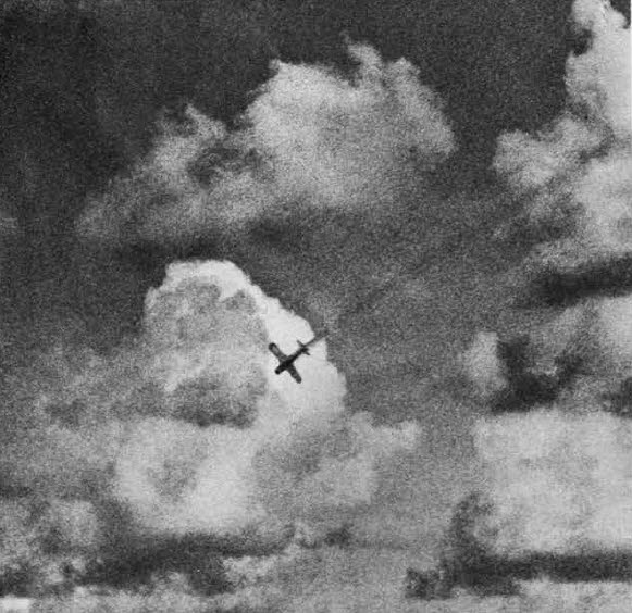 Kawasaki Ki-61 'Tony' being shot down 