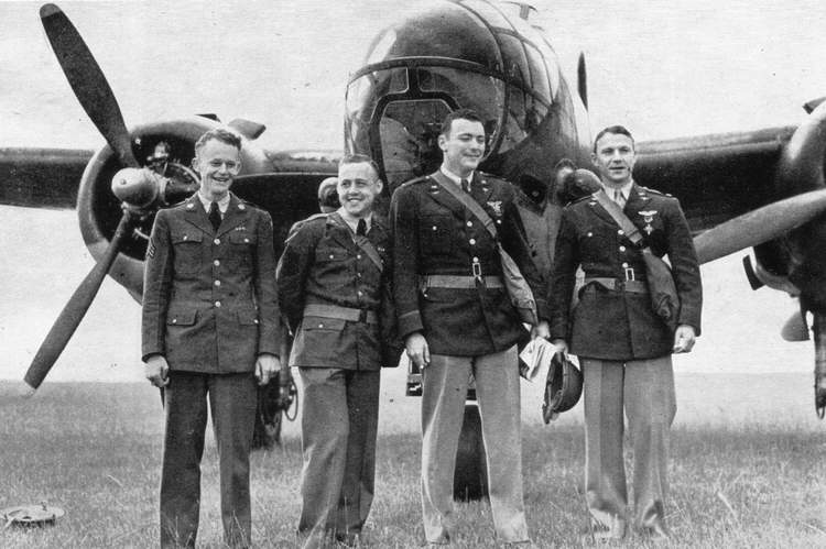 The First USAAF crew to attack a target in Occupied Europe 