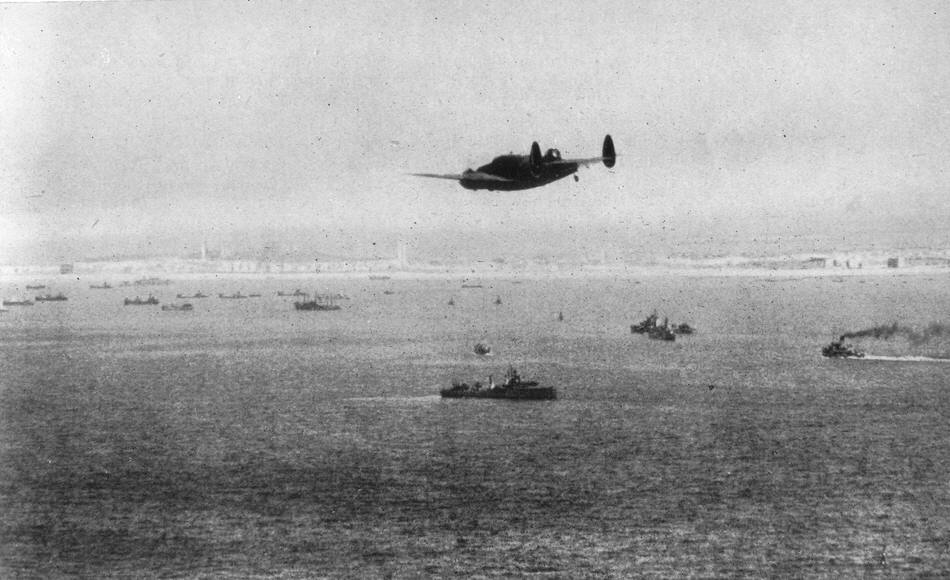 A Lockheed Hudson of Coastal Command at Dunkirk