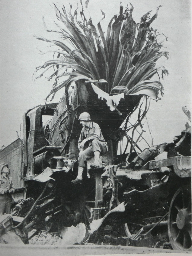 Locomotive destroyed in Normandy 