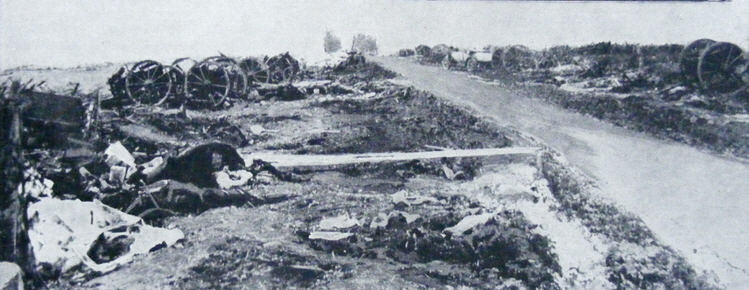 The German road to their trenches at Loos 