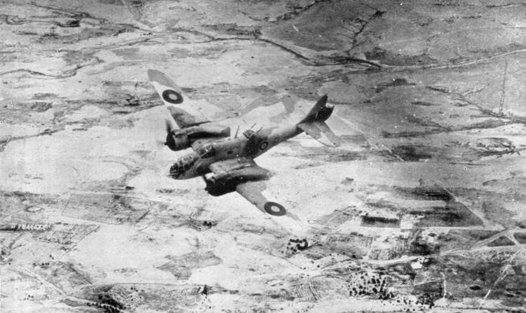 A Martin Baltimore seen over Tunisia during the spring of 1941. At least in black and white the camouflage blends very effectively into the landscape!