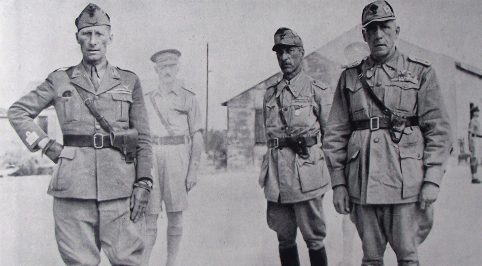 Generals Masina, Brunetti and Bignami, captured at El Alamein 