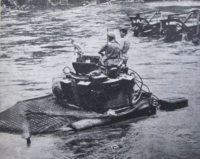 Matilda II crossing Puriata River, Bougainville 