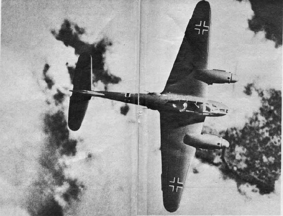 Messerschmitt Me 210 from above 