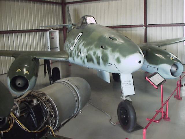 Nose-first view of Messerschmitt Me 262