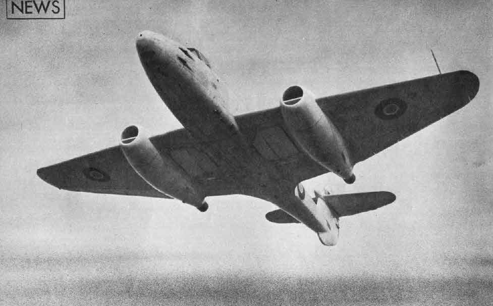 Gloster Meteor F1 from below 
