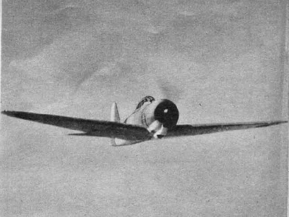 Mitsubishi A6M2 from the front 
