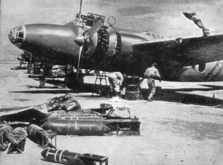 Mitsubishi Ki-21 'Sally' being armed 