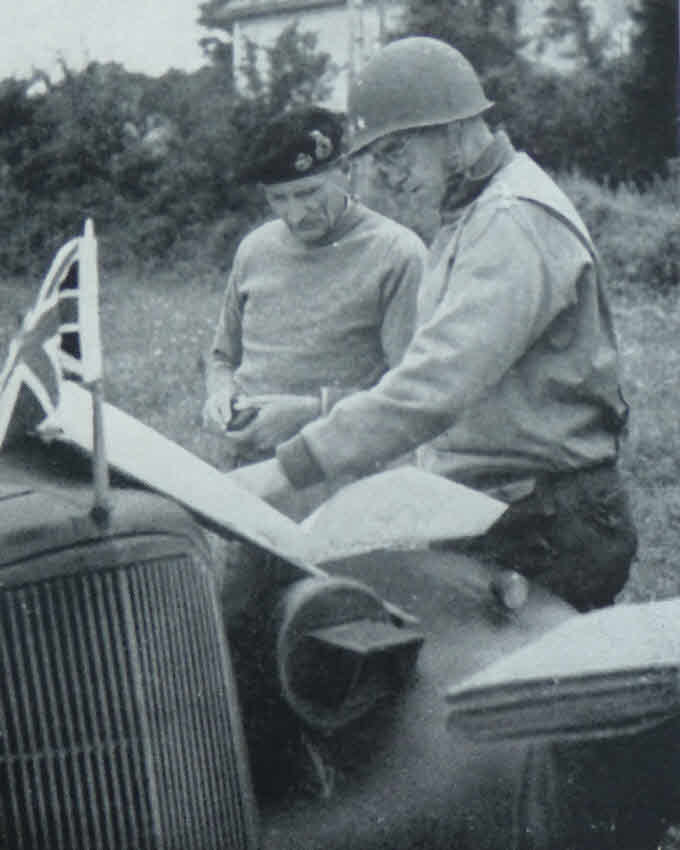 Montgomery and Bradley in Normandy 