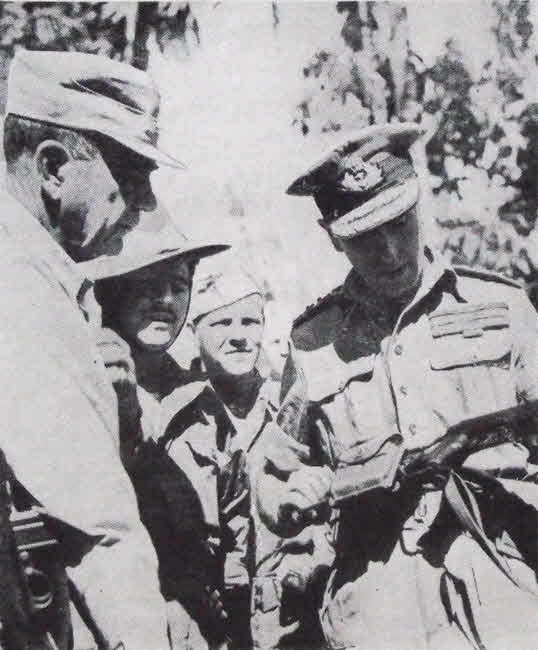 Mountbatten visiting 36th Division, Burma 