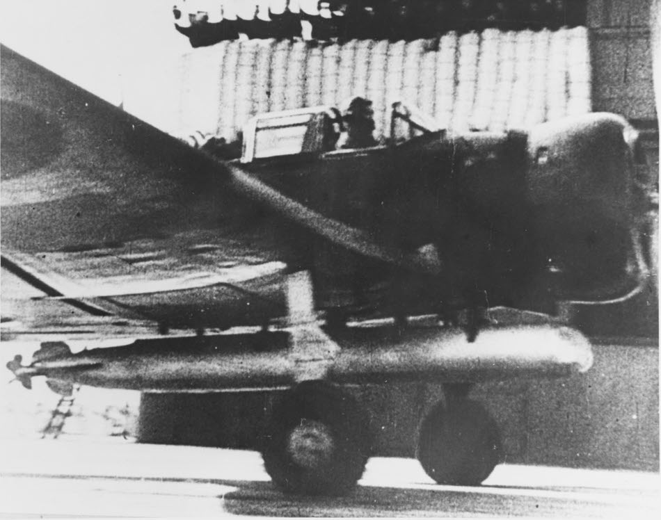 Nakajima B5N1 'Kate' taking off from Akagi