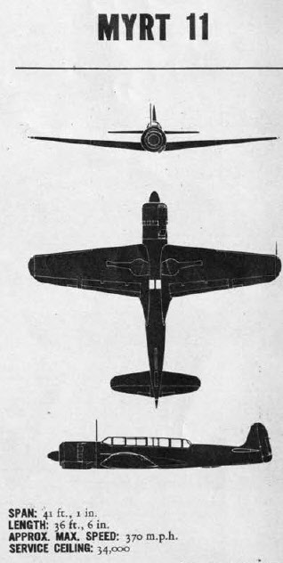Plans of Nakajima C6N Saiun 'Myrt' 