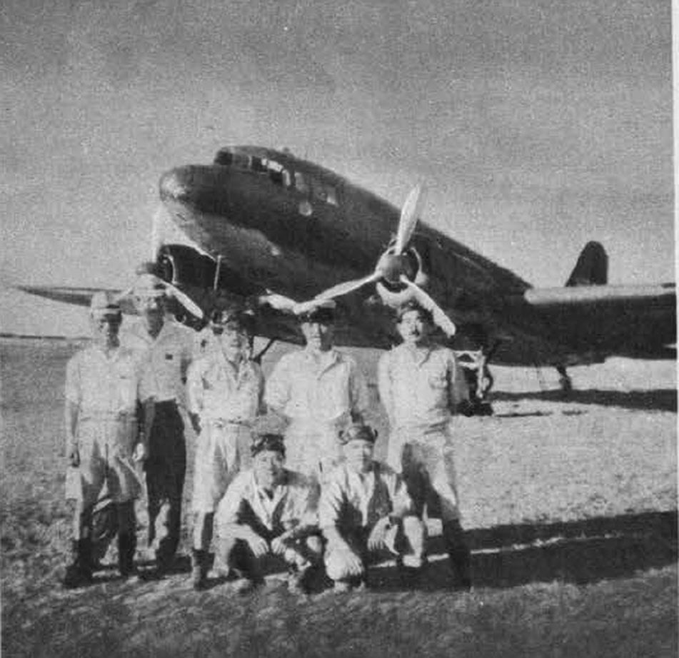 Crew standing in front of Nakajima L2D 'Tabby' 