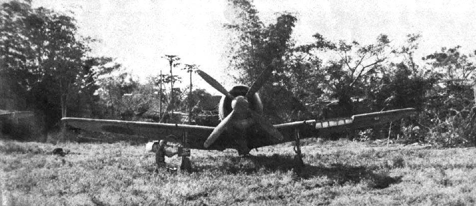 Nakajima Ki-84 Hayate 'Frank' from the front 