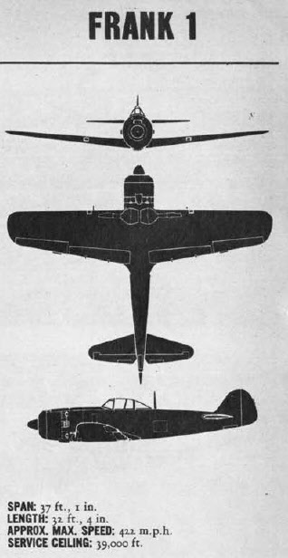Plans of Nakajima Ki-84 Hayate 'Frank' 