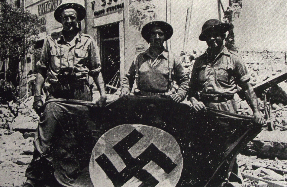 Nazi Flag taken at Littoria, Anzio Beachhead 
