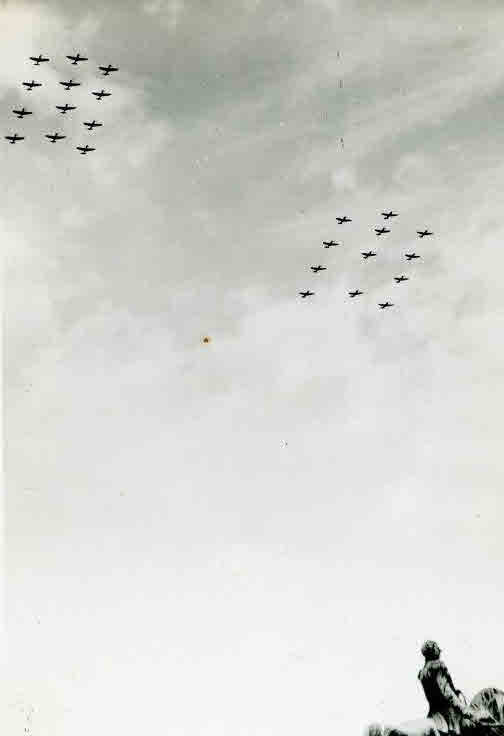 RAF Flyover at Oslo, 1945 (1 of 2) 