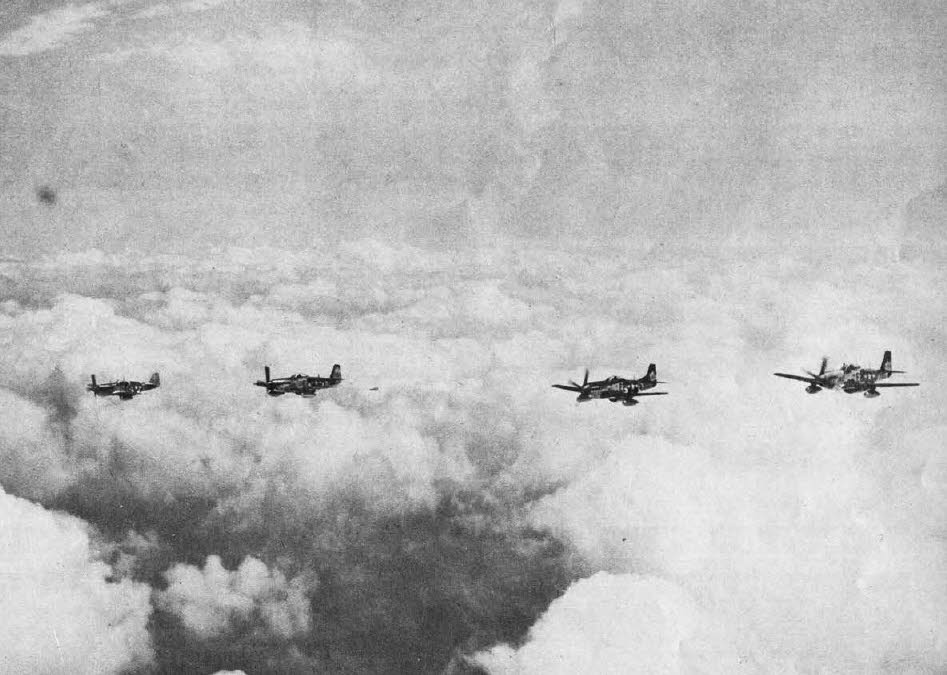 Formation of North American P-51 Mustangs 