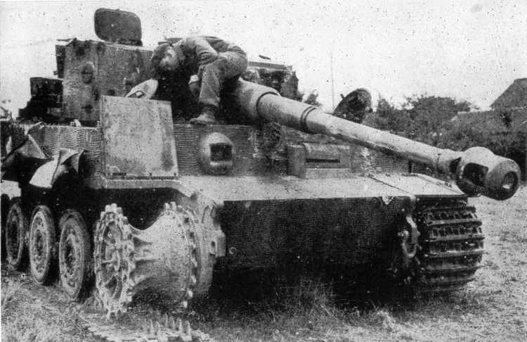 Panzer VI Ausf E/ Tiger I knocked out near Rouen