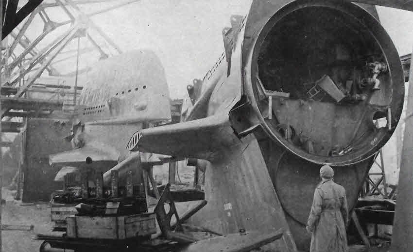 Pre-fabricated U-boat segments at Bremen 