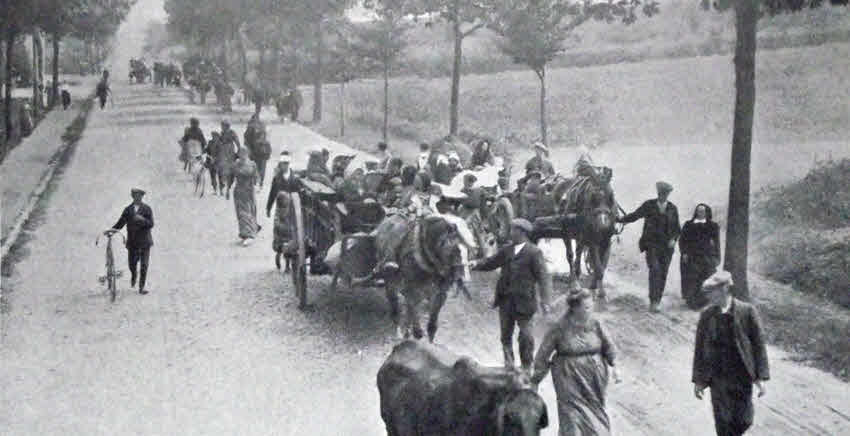 Belgian Refugees heading to Brussels 