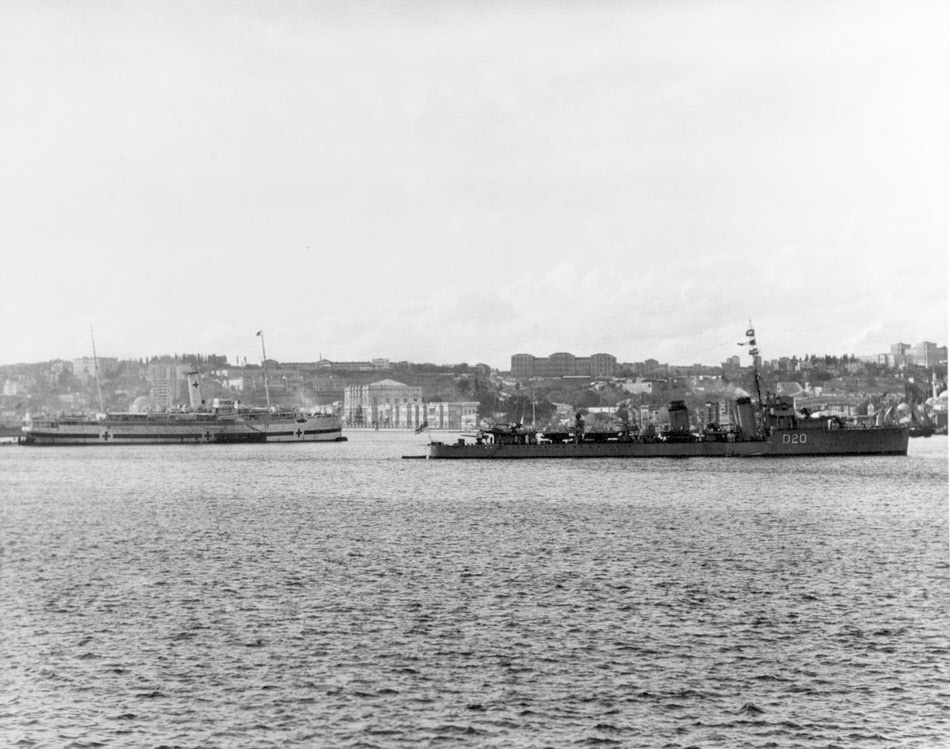RFA Maine and HMS Wallace at Constantinople 