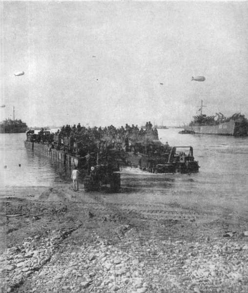 'Rhine' ferry and Landings Ships (Tank) 