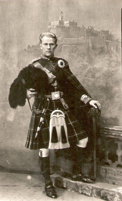 Sgt. Robert S. Tucker Sr. in Scottish Dress