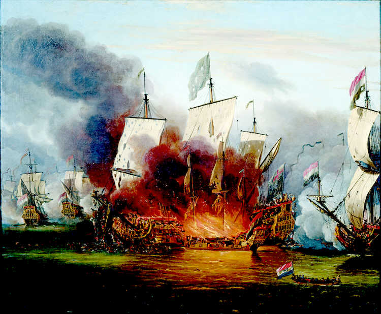 Loss of the Royal James at Sole Bay, 1672 (1 of 2) 
