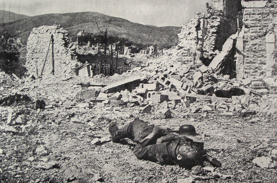 Ruined Town on Adolf Hitler Line, 1944 