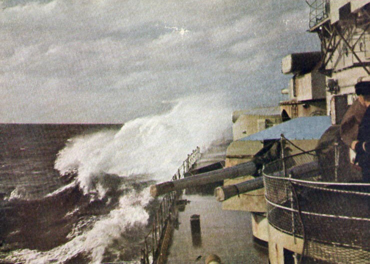 Scharnhorst in heavy seas 
