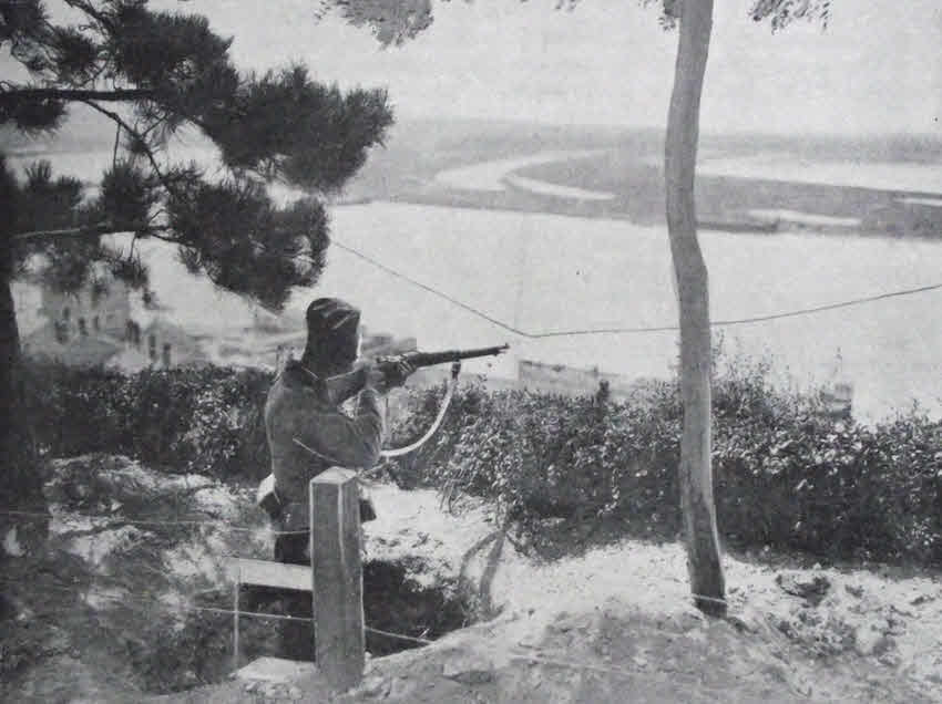 Serbian Sniper at Belgrade, 1914 